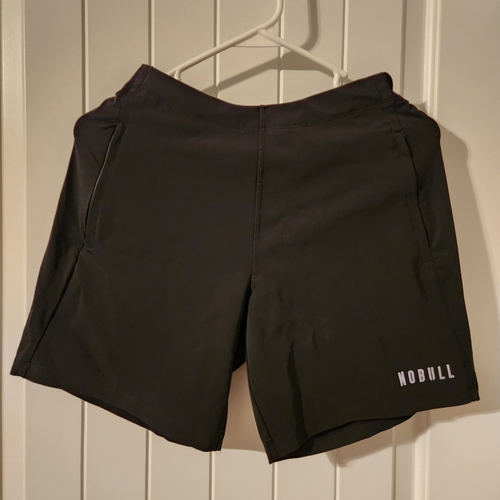 2 Nobull Training Shorts Green and Black Mens Size Small